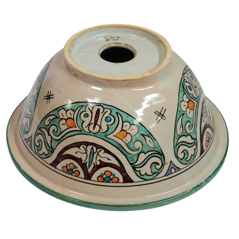 Moroccan handcrafted Ceramic sink,handmade bathroom vessel sink,washbasin for bathroom & kitchen,farmhouse sink,Moroccan sink bowl, handcrafted bathroom sink,handmade sink design