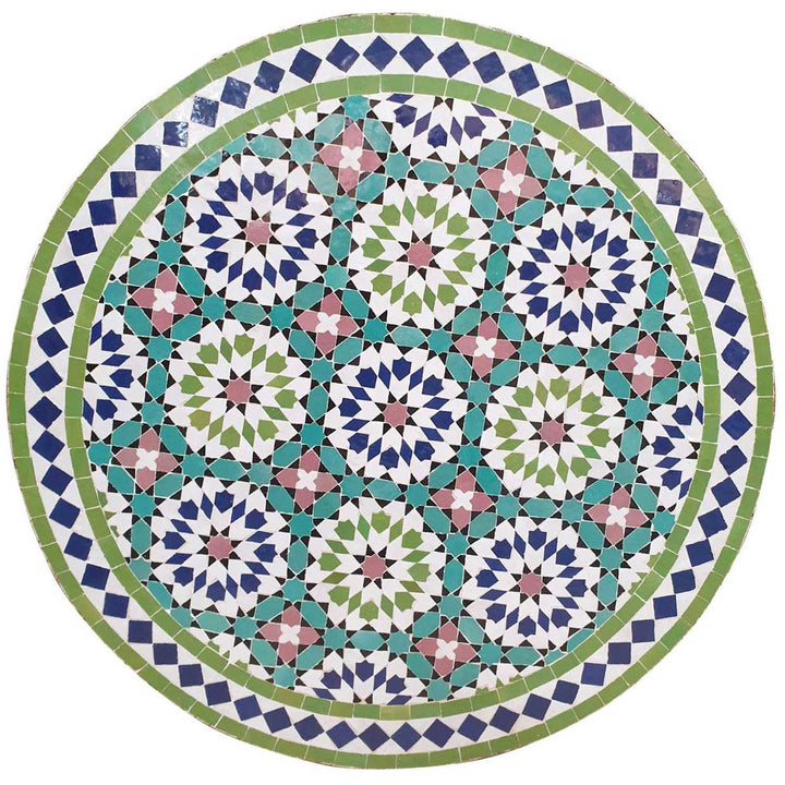Flower Blue tiles Moroccan mosaic table | Bistro table |Terracotta Arabic Table | Tea table | chocolate Oriental table |moroccan table design - Africancreates