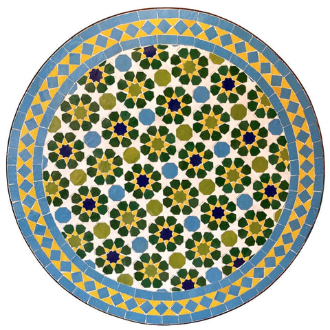 Yellow Moroccan mosaic table | Bistro table | Arabic Table | Tea table | chocolate Oriental table |moroccan table design
