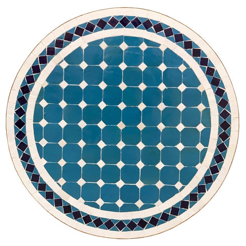 Blue Moroccan mosaic table | Bistro table | Arabic Table | Tea table | chocolate Oriental table |moroccan table design