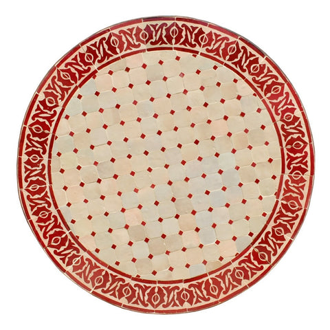Red Moroccan mosaic table | Bistro table |Terracotta Arabic Table | Tea table | chocolate Oriental table |moroccan table design