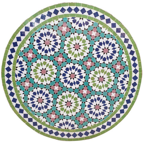 Flower Blue tiles Moroccan mosaic table | Bistro table |Terracotta Arabic Table | Tea table | chocolate Oriental table |moroccan table design
