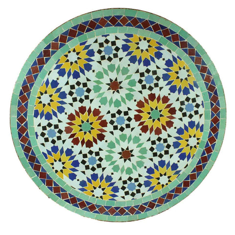 Flower tiles Moroccan mosaic table | Bistro table |Terracotta Arabic Table | Tea table | chocolate Oriental table |moroccan table design