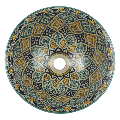 Moroccan artisanal Ceramic sink,handmade bathroom vessel sink,washbasin for bathroom & kitchen,farmhouse sink,Moroccan sink bowl, handcrafted bathroom sink,Moroccan sink handcrafted design - Africancreates