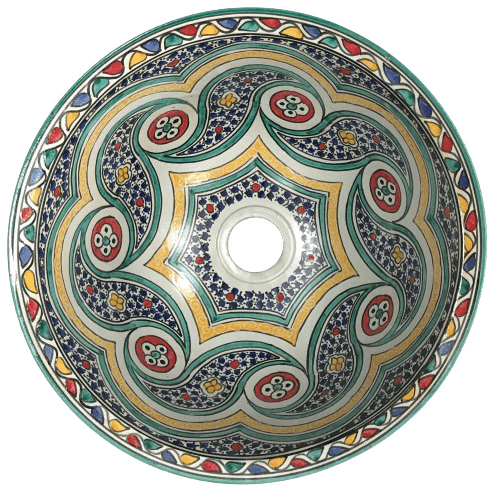 Moroccan Ceramic sink,handmade bathroom vessel sink,washbasin for bathroom & kitchen,farmhouse sink,Moroccan sink bowl, handcrafted bathroom sink, luxury sink - Africancreates