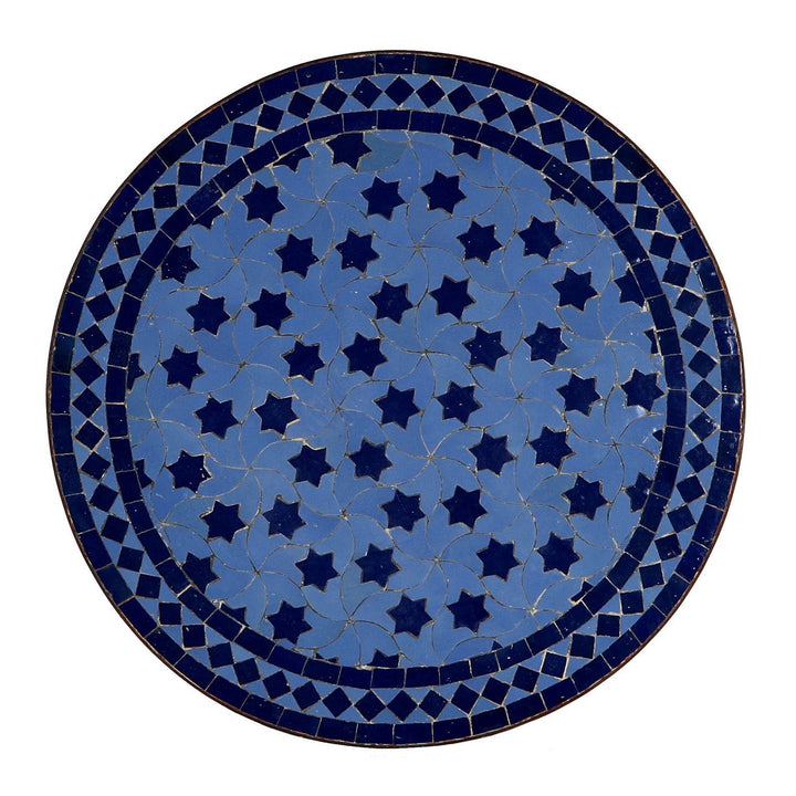 Moroccan mosaic table | Bistro table |Blue Zellij Table | Tea table | Oriental table |moroccan table design - Africancreates
