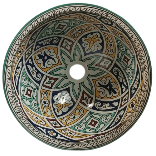 Moroccan Washbasin for bathroom & kitchen farmhouse sink Moroccan sink arabic geometric design - Africancreates