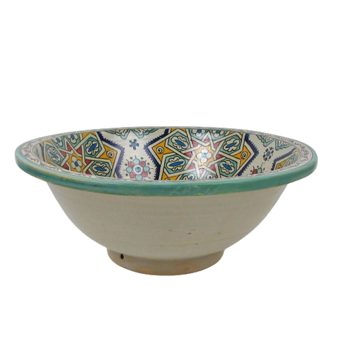 Moroccan artisanal Ceramic sink,handmade bathroom vessel sink,washbasin for bathroom & kitchen,farmhouse sink,Moroccan sink bowl, handcrafted bathroom sink,Moroccan sink design