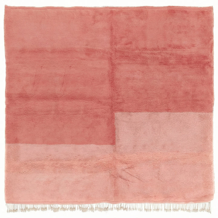 Pink Tonal Stepped Blocks Custom Moroccan Rug - Africancreates