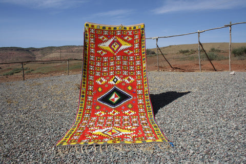 10.95x4.65 ft Vintage kilim rug , kilim rugs , Moroccan berber rug , Moroccan kilim,  kilim runner, moroccan kilim rug,berber rug