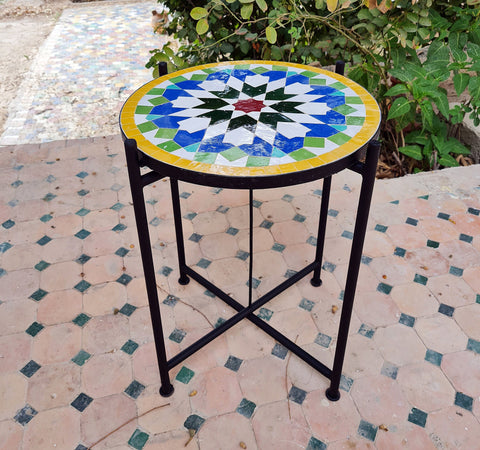 Moroccan mosaic Diamond  table | Bistro table | Arabic Table | Tea table | chocolate Oriental table |moroccan table design