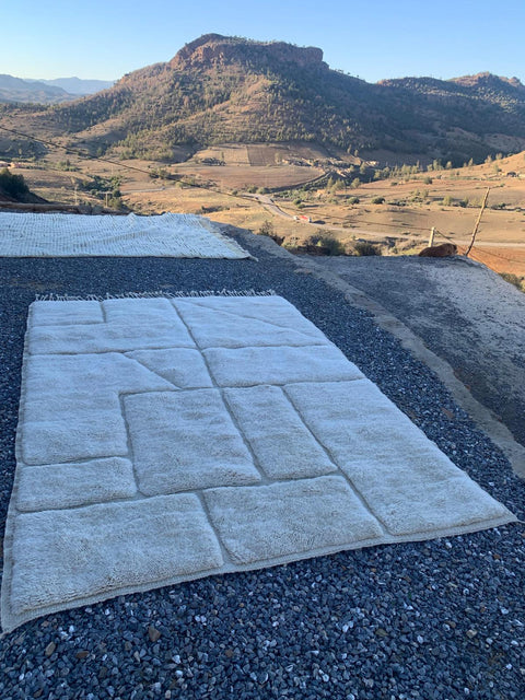 Berber Moroccan rug ,  Extra large rugs beni ourain rug - rugs for living room and bedroom - abstract rug - Berber Rug - shagy rug - large area rugs - Mrirt rugs