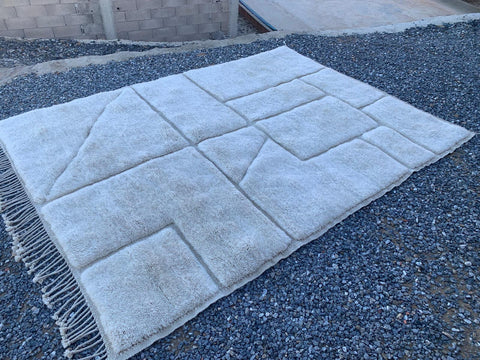 Berber Moroccan rug ,  Extra large rugs beni ourain rug - rugs for living room and bedroom - abstract rug - Berber Rug - shagy rug - large area rugs - Mrirt rugs