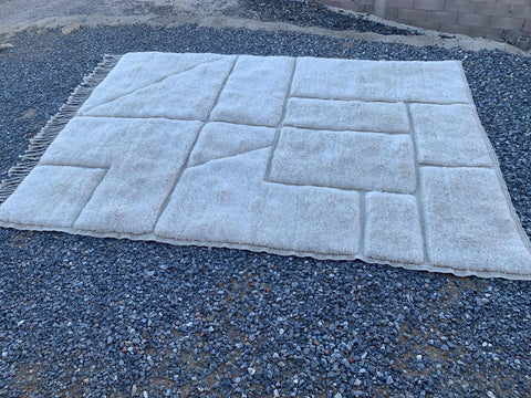 Berber Moroccan rug ,  Extra large rugs beni ourain rug - rugs for living room and bedroom - abstract rug - Berber Rug - shagy rug - large area rugs - Mrirt rugs