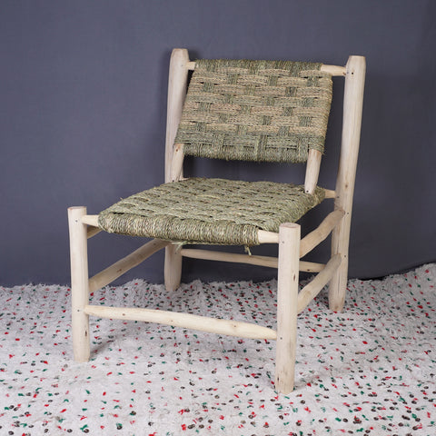 Moroccan Chair, Wooden straw Chair, Armchair, Accent chair