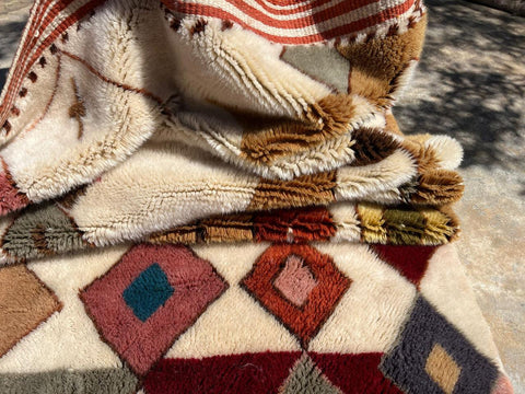 Berber Moroccan rug ,  Extra large rugs beni ourain rug - rugs for living room and bedroom - abstract rug - Berber Rug - shagy rug - large area rugs - Mrirt rugs