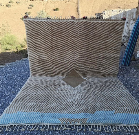 Moroccan rug ,  Extra large rugs beni ourain rug - rugs for living room and bedroom - abstract rug - Berber Rug - shagy rug - large area rugs - Mrirt rugs