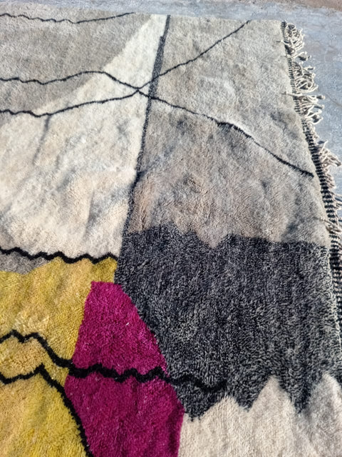 Authentic Mrirt Moroccan rug , very soft thick pile