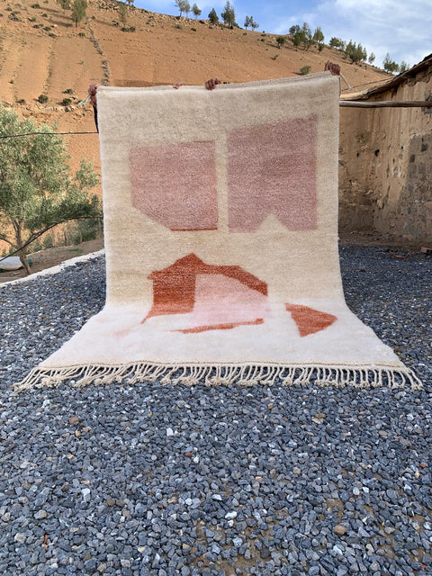 Berber Moroccan rug ,  Extra large rugs beni ourain rug - rugs for living room and bedroom - abstract rug - Berber Rug - shagy rug - large area rugs - Mrirt rugs