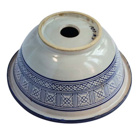 Moroccan Washbasin for bathroom & kitchen farmhouse sink Moroccan sink blue geometric design