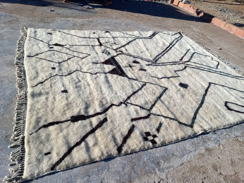 Off white Mrirt authentic Moroccan rug