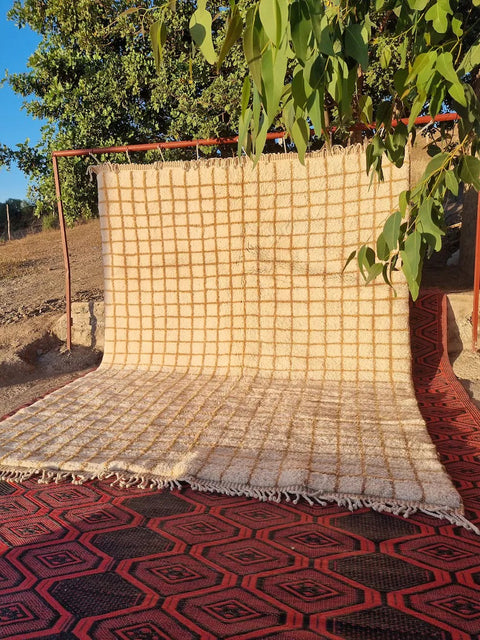 Moroccan rugs , large area Beni Ourain rugs , 8x10 Moroccan rugs , plush Moroccan area rug