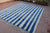Blue stripes Mrirt large area rug , Moroccan Berber rug
