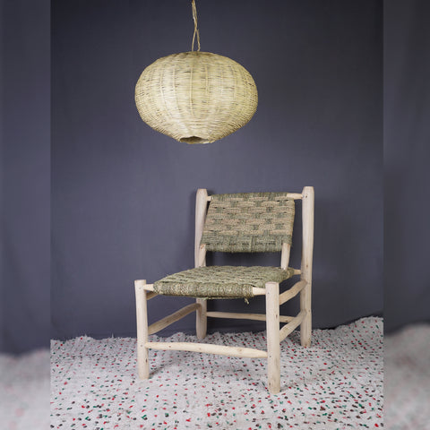 Moroccan Chair, Wooden straw Chair, Armchair, Accent chair