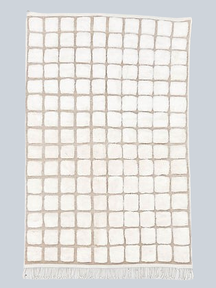 Checkered tufted Modern contemporary design Beni Ourain Berber area Moroccan Mrirt 8x10 rugs | wool handmade Moroccan 9x12 rugs