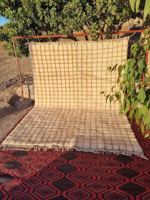 Moroccan rugs , large area Beni Ourain rugs , 8x10 Moroccan rugs , plush Moroccan area rug
