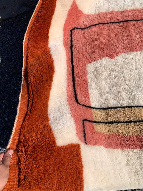 Berber Moroccan rug ,  Extra large rugs beni ourain rug - rugs for living room and bedroom - abstract rug - Berber Rug - shagy rug - large area rugs - Mrirt rugs