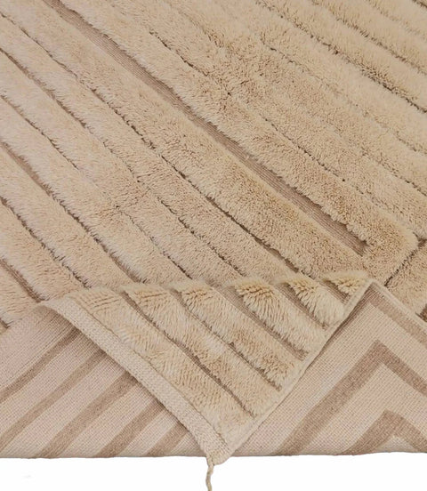 White tufted Moroccan rug , Beni ourain rug ,soft Wool rug , 8x10 rug ,beni mrirt rug, Area rug, rug for living room