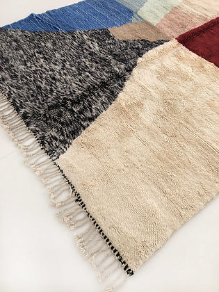 Wool Modern contemporary design Beni Ourain Berber area Moroccan Mrirt 8x10 rugs | wool handmade Moroccan 9x12 rugs