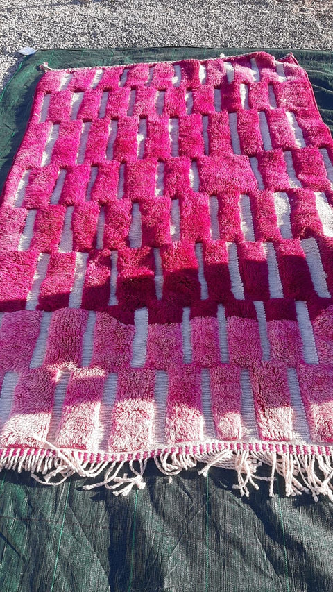 Handmade Moroccan pink Rug, Moroccan Mrirt pink Rug