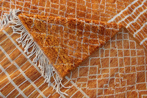 Moroccan Masterpiece: Handmade Mrirt Rug - Crafted Elegance, Bohemian Decor - Atlas Beni Rugs