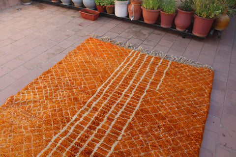 Moroccan Masterpiece: Handmade Mrirt Rug - Crafted Elegance, Bohemian Decor - Atlas Beni Rugs