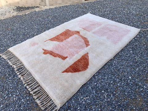 Berber Moroccan rug ,  Extra large rugs beni ourain rug - rugs for living room and bedroom - abstract rug - Berber Rug - shagy rug - large area rugs - Mrirt rugs