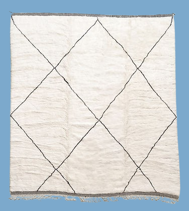 Classic Diamond Modern contemporary design Beni Ourain Berber area Moroccan Mrirt 8x10 rugs | wool handmade Moroccan 9x12 rugs