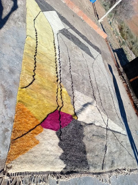 Authentic Mrirt Moroccan rug , very soft thick pile
