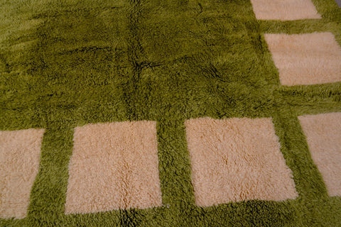 Authentic Mrirt Moroccan Rug Green design, Moroccan rug , Berber rug , handmade rug