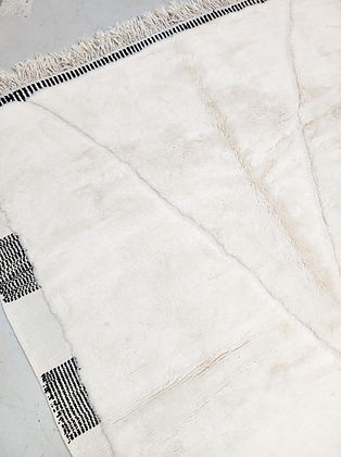 White and black tufted Modern contemporary design Beni Ourain Berber area Moroccan Mrirt 8x10 rugs | wool handmade Moroccan 9x12 rugs