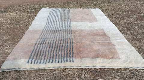 Moroccan rug ,  Extra large rugs beni ourain rug - rugs for living room and bedroom - abstract rug - Berber Rug - shagy rug - large area rugs - Mrirt rugs