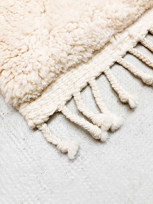 White tufted Modern contemporary design Beni Ourain Berber area Moroccan Mrirt 8x10 rugs | wool handmade Moroccan 9x12 rugs