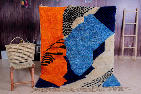 Blue Design Mrirt Moroccan rug