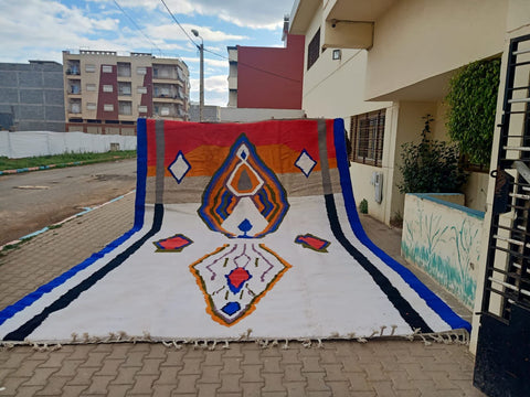 Moroccan extra large Beni Ourain Rug 20x14 ft