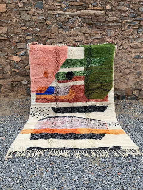 Moroccan rug ,  Extra large rugs beni ourain rug - rugs for living room and bedroom - abstract rug - Berber Rug - shagy rug - large area rugs - Mrirt rugs