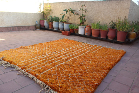 Moroccan Masterpiece: Handmade Mrirt Rug - Crafted Elegance, Bohemian Decor - Atlas Beni Rugs