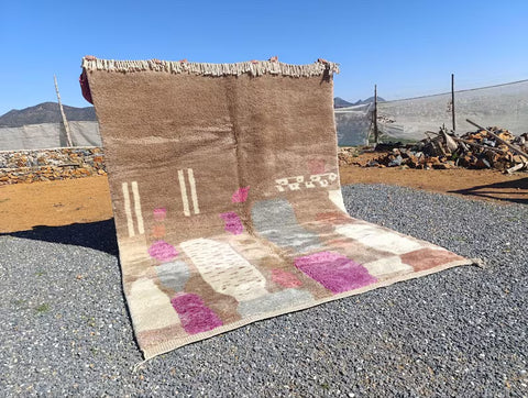 Moroccan rug ,  Extra large rugs beni ourain rug - rugs for living room and bedroom - abstract rug - Berber Rug - shagy rug - large area rugs - Mrirt rugs