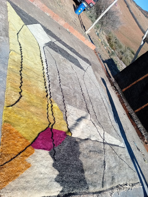 Authentic Mrirt Moroccan rug , very soft thick pile