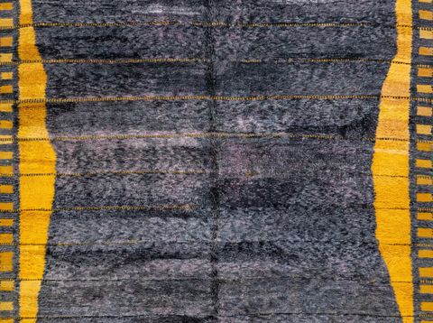 Dark Grey Modern Handmade Moroccan Rug - Custom Living Room Area Beni Rugs